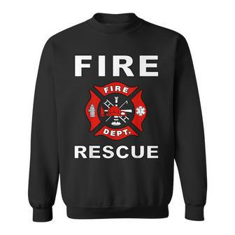Firefighter Maltese Cross Graphic Sweatshirt - Monsterry