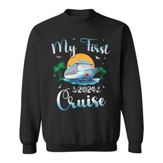 My First Cruise 2024 Travel Palm Cruising Family Vacation Sweatshirt - Thegiftio UK