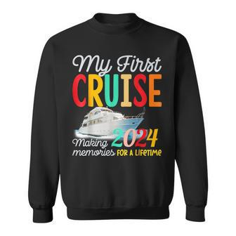 My First Cruise 2024 Vacation Ship Family Travel Squad Sweatshirt - Thegiftio UK