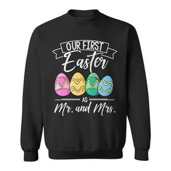 Our First Easter As Mr And Mrs Easter Couple Sweatshirt | Mazezy