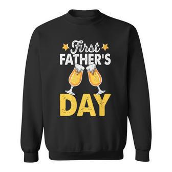 First Father's Day 2024 Fathers Day Women Sweatshirt - Seseable