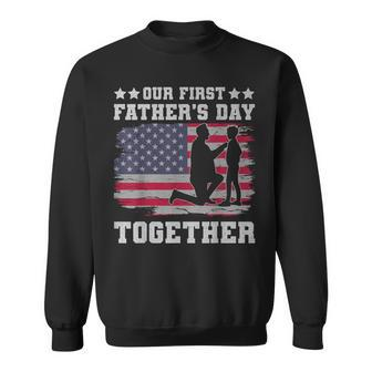 Our First Father's Day Together 2024 New Father Dad Son Sweatshirt - Thegiftio UK