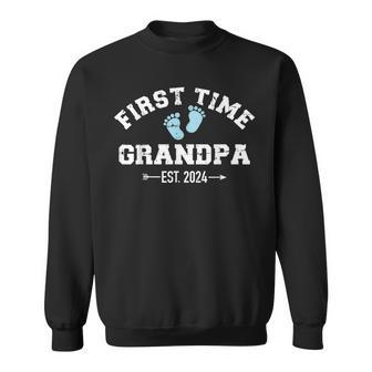 First Time Grandpa 2024 For Grandfather To Be Sweatshirt - Monsterry DE