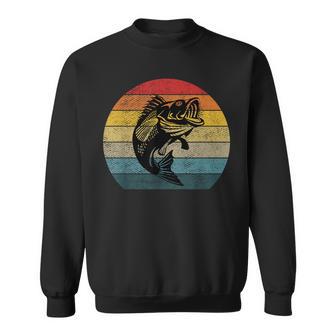 Fish On Bass Fishing Vintage Distressed Retro Sweatshirt - Monsterry DE