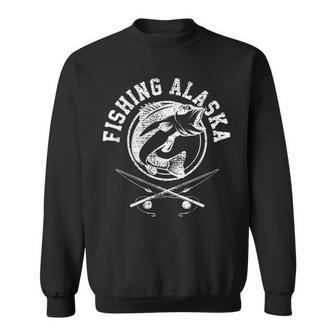 Fishing Alaska Salmon Reel Fisher Ice Sweatshirt | Mazezy