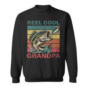 Fishing Reel Cool Grandpa Fathers Day Bass Dad Sweatshirt - Thegiftio UK