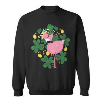 Flamingo St Patrick Day Pink Bird Lover Sweatshirt | Mazezy AU