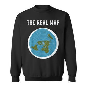 Flat Earther Flat Earth Map Sweatshirt - Seseable
