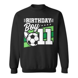 Football Birthday Party 11 Year Old Boy 11Th Birthday Sweatshirt - Thegiftio UK