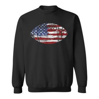 Football Usa American Flag Vintage Sweatshirt - Monsterry