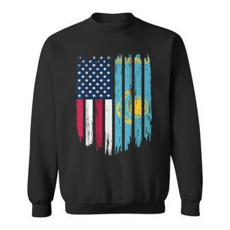 Foreigner Immigrant Usa United States Kazakhstan Flag Sweatshirt - Monsterry AU