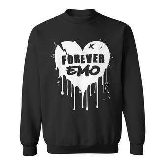 Forever Emo For Elder Emo Fans Alternative Scene Emo Heart Sweatshirt - Thegiftio UK