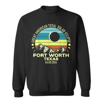 Fort Worth Texas Total Solar Eclipse 2024 Sweatshirt - Monsterry