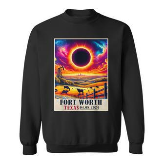 Fort Worth Texas Total Solar Eclipse 2024 Totatily Vintage Sweatshirt | Mazezy