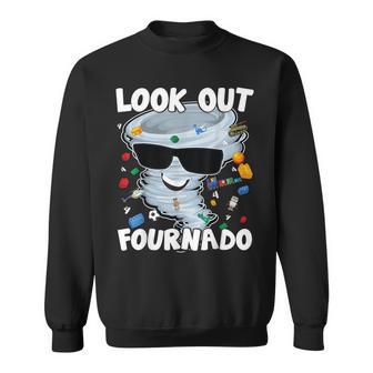 Four Nado Tornado 4Th Birthday Party Theme I'm 4 Years Old Sweatshirt - Monsterry