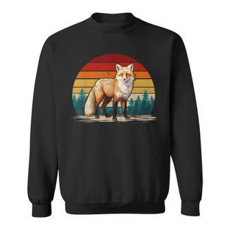 Fox Lover Retro Style Distressed Vintage Fox Sweatshirt - Monsterry UK