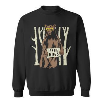 Free Grizzly Bear Hugs Hug Me Sweatshirt - Monsterry UK