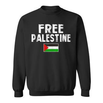 Free Palestine Flag Arabic Gaza Sweatshirt - Monsterry CA