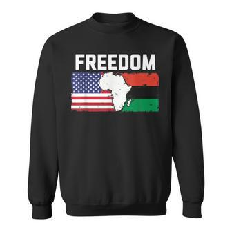 Freedom United States Of America And Pan-African Flag Sweatshirt - Monsterry UK