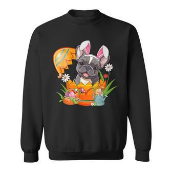 French Bulldog Rabbit Ears Easter Egg Pet Owner Women Sweatshirt | Mazezy