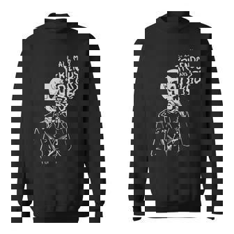 All My Friends Are Dead Skeleton Cigarette Anti-Smoking Sweatshirt - Monsterry