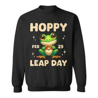 Frog Hoppy Leap Day February 29 Birthday Leap Year Leap Day Sweatshirt - Monsterry