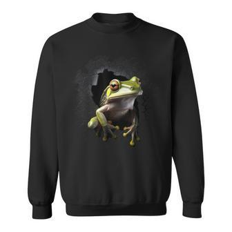 Frog Wall Animal Lovers Frog Sweatshirt - Monsterry