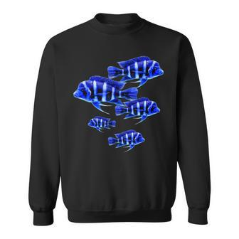 Frontosa Cichlid Large Sweatshirt - Seseable