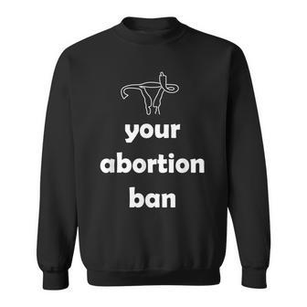 Fuck Your Abortion Ban Uterus Flipping Off Sweatshirt - Monsterry