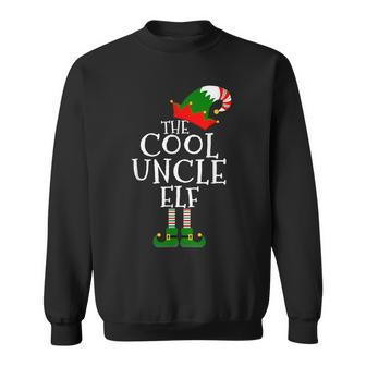 Fun The Cool Uncle Elf Matching Family Group Christmas Sweatshirt - Monsterry