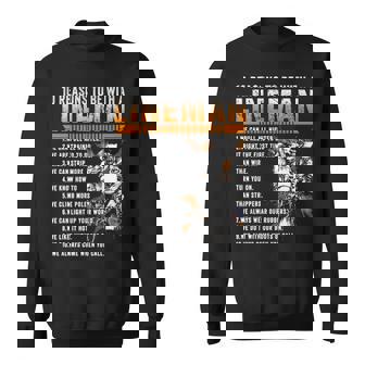 10 Reasons To Be With A Power Lineman Sweatshirt | Mazezy