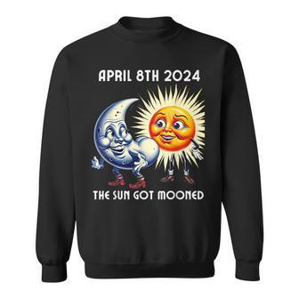 America Solar Eclipse 2024 40824 The Sun Got Mooned Sweatshirt - Seseable