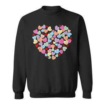 Anti Valentines Day Candy Conversation Heart Single Sweatshirt | Mazezy