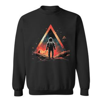 Astronaut With Planets In Solar System Spaceman Sweatshirt - Monsterry