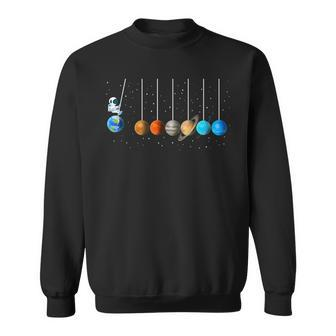Astronaut Swing Planets Solar System Space Science Sweatshirt - Thegiftio UK