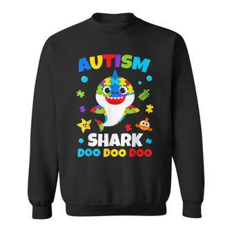 Autism Shark Puzzle Awareness Day Cute For Boys Girls Sweatshirt - Monsterry DE