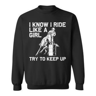 Barrel Racing For Women Rodeo Horse Racer Girl Sweatshirt | Mazezy AU