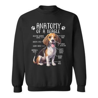 Beagle Anatomy Of A Beagle Dog Owner Cute Pet Lover Sweatshirt - Monsterry