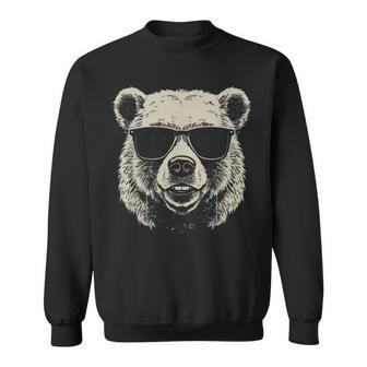 Bear Cool Stencil Punk Rock Sweatshirt - Monsterry AU
