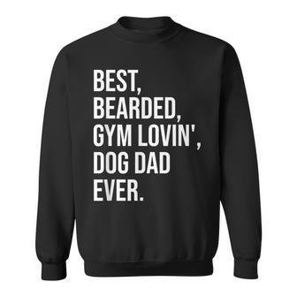 Bearded Dad Gym Lover Dog Owner Lifter Workout Sweatshirt - Monsterry AU