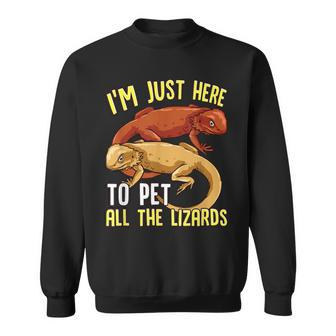 Bearded Dragon Pet Lizard Humor Reptile Herpetolo Sweatshirt - Seseable