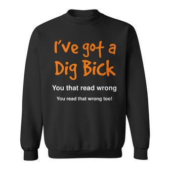 Big Dick For I've Got A Dig Bick Sweatshirt - Thegiftio UK