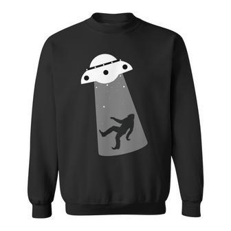 Bigfoot Ufo Sasquatch Humor Aliens Sweatshirt - Monsterry UK