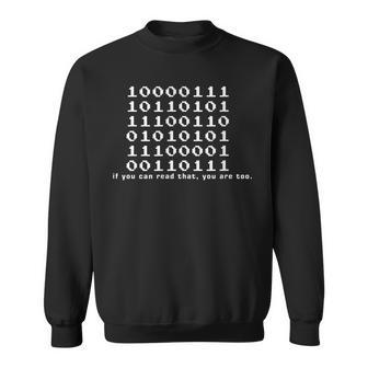 Binary Code Computer Programmer Developer Dad Sweatshirt - Monsterry