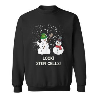 Biologist Christmas Science Snowman Stem Cells Sweatshirt - Monsterry