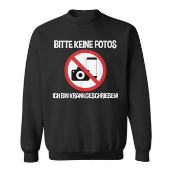 Bitte Keine Fotos Bitte Keine Fotos German Lang Black Sweatshirt - Seseable