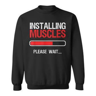 Bodybuilding Weightlifting Installing Muscle Sweatshirt - Monsterry