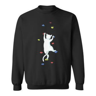 Bouldering Cute Cat Rock Climber Sweatshirt | Mazezy