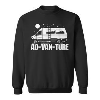 Camper Van Life Vanlife Ad-Van-Ture Sweatshirt - Monsterry