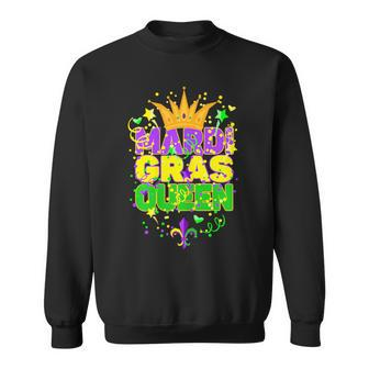 Carnival Party Confetti Outfit Mardi Gras Queen Crow Sweatshirt - Monsterry